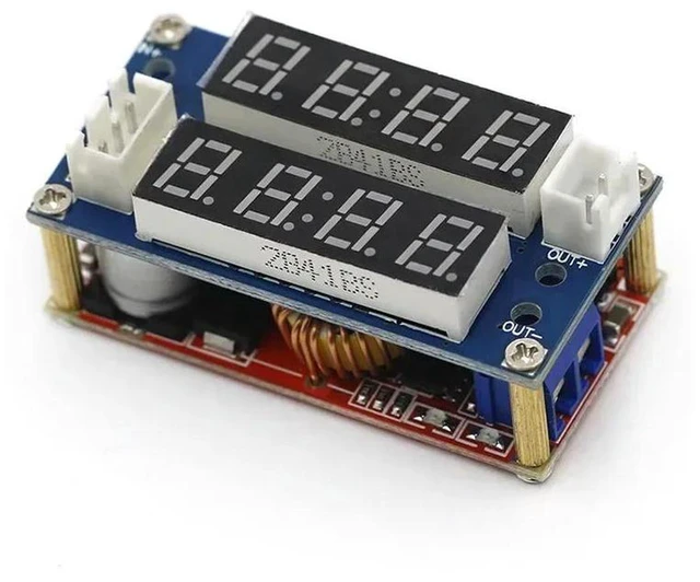 Alt view image 2 of 3 - AJMRTC 5A CC CV DC-DC Buck Boost Charging Module, Constant Current Constant Voltage Power Board with LED Digital Display Voltmeter Ammeter, Adjustable LED Driver for Lithium Battery Charging Power Sup