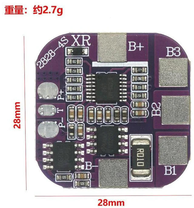Alt view image 3 of 3 - AJMRTC 4S 5A BMS Lithium Battery Pack Protection Board, 14.8V 14500 Li-ion Charge Module, Overcharge Overdischarge Short Circuit Protection PCB for Solar Street Light Lithium Battery Pack DIY Projects
