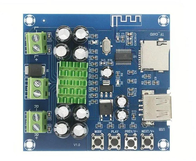 Main image of AJMRTC XH-M422 C3-001 TPA3116D2 Bluetooth 4.0 Amplifier Board, DC12-24V 50W+50W Dual Channel Stereo Audio Amp Module, Bluetooth USB U Disk TF Card Music Player for Speaker DIY Home Audio Projects