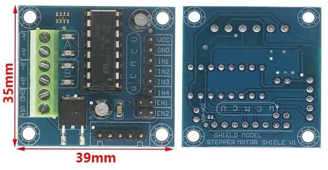 Alt view image 3 of 3 - AJMRTC 1Pcs Mini 4 Channel L293D Motor Driver Shield Module, L293 4CH DC Motor Expansion Board, PWM Speed Control Dual H-Bridge for Arduino ESP32 Smart Car Robot Electronic DIY Projects
