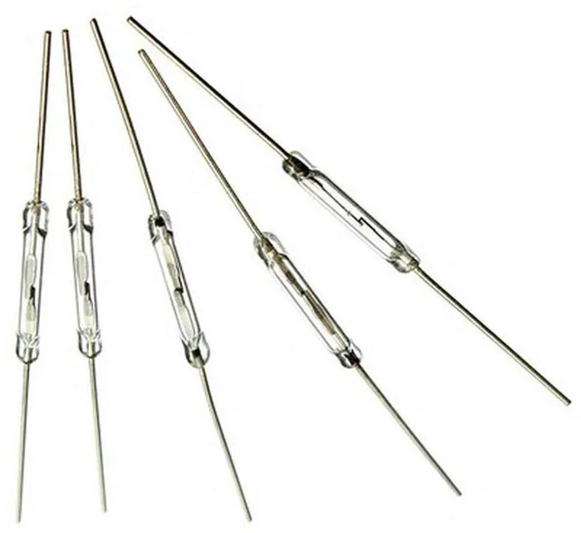 Main image of AJMRTC 10Pcs Normally Open Reed Switch, 2×14mm N/O Magnetic Induction Contact Sensor, 2X14MM Normally Open Magnetic Switch for Door Window Alarm, Sensor Detection, Electronic Circuit DIY Project