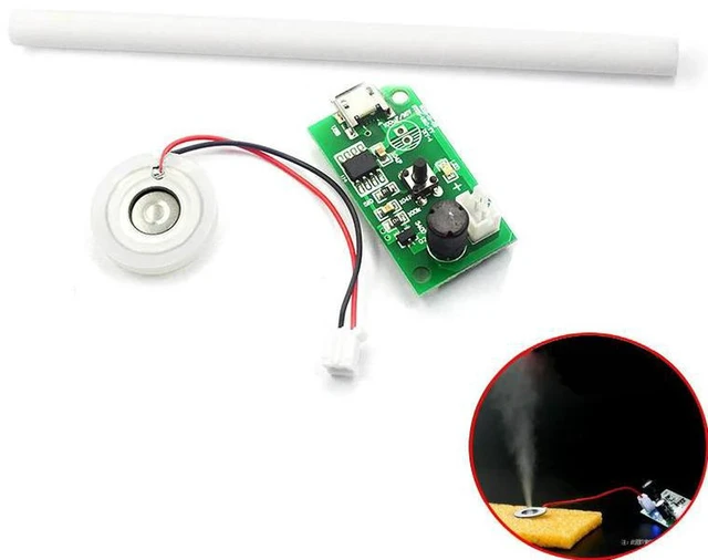 Alt view image 2 of 3 - AJMRTC USB Mini Humidifier DIY Kit, Mist Maker with Driver Circuit Board, Atomization Film Sheet, Mini Ultrasonic Oscillating Fogger Module for Home Humidifier Making, Electronic DIY Assembly Project
