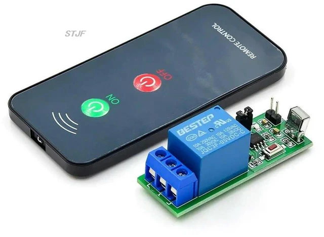 Main image of AJMRTC 1 Channel IR Infrared Receiver Relay Driver Module, 5V Infrared Driving Switch Board with Active Remote Controller, Wireless Remote Control Relay Switch for Electronic DIY, Light & Device Contr