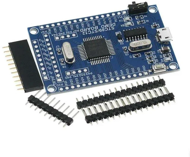 Alt view image 2 of 3 - AJMRTC STC12C5A60S2 Core Board, STC12 Series 51 Single Chip Microcomputer Minimum System Development Board, Dual Serial Port STC12 Learning Board for MCU Programming Electronic Experiment DIY Projects