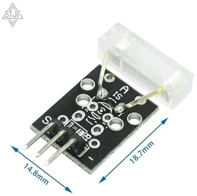 Alt view image 3 of 3 - AJMRTC 5PCS KY-031 Knock Sensor Module, 3Pin Percussion Vibration Shock Detection Switch Board, KY031 Knocking Sensor for Arduino Raspberry Pi DIY Electronic Starter Kit Projects