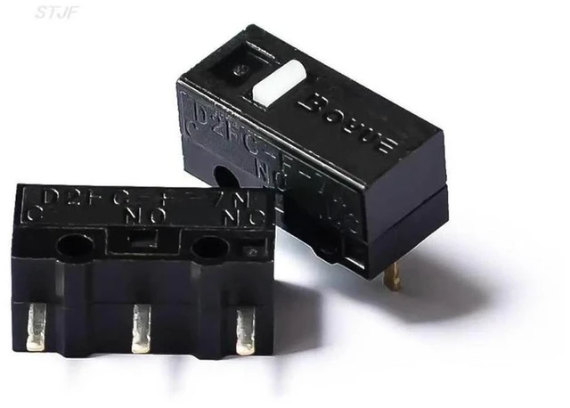 Main image of AJMRTC 10Pcs D2FC-F-7N Micro Switch, Mouse Replacement Microswitches, Tested Tactile Push Button Switches for Gaming Mouse Repair, Substitute Mouse Click Switch Parts