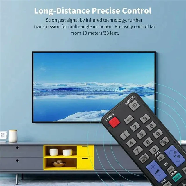 Alt view image 3 of 3 - AJMRTC AA59-00507A Replacement TV Remote Control, Universal LED Television Remote Controller, No Programming Needed, Direct Use, Compatible with LED TV, Replacement Remote for AA59-00507A TV