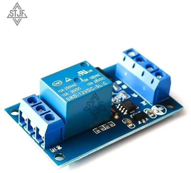 Main image of AJMRTC SJTF 1PCS Single Key Bistable Relay Module, DC12V One-Key Start-Stop Self-Locking Switch, Latching Relay Control Board for Car Modification, Electronic DIY Control Circuit Projects