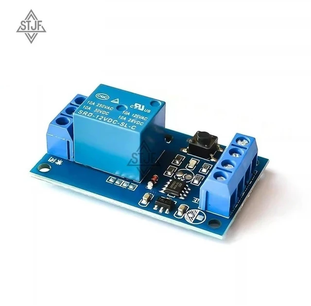 Alt view image 3 of 3 - AJMRTC SJTF 1PCS Single Key Bistable Relay Module, DC12V One-Key Start-Stop Self-Locking Switch, Latching Relay Control Board for Car Modification, Electronic DIY Control Circuit Projects