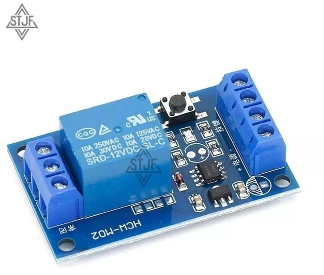 Alt view image 2 of 3 - AJMRTC SJTF 1PCS Single Key Bistable Relay Module, DC12V One-Key Start-Stop Self-Locking Switch, Latching Relay Control Board for Car Modification, Electronic DIY Control Circuit Projects