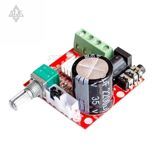 Alt view image 3 of 3 - AJMRTC PAM8610 Mini Hi-Fi Stereo Audio Amplifier Board, DC12V 2X10W Dual Channel D Class Power Amp Module, Compact Digital Amplifier for Speaker DIY, Home Audio and Portable Sound System Projects