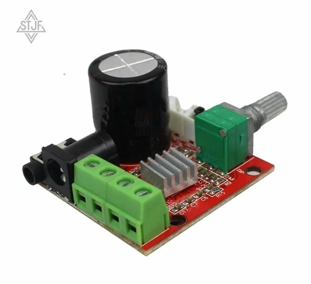 Alt view image 2 of 3 - AJMRTC PAM8610 Mini Hi-Fi Stereo Audio Amplifier Board, DC12V 2X10W Dual Channel D Class Power Amp Module, Compact Digital Amplifier for Speaker DIY, Home Audio and Portable Sound System Projects