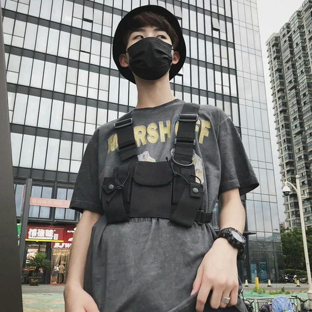 Main image of AJMRTC 3 Pocket Radio Chest Harness Pack, Walkie Talkie Front Carry Vest Pouch with Zipper, Adjustable Chest Bag Holder Compatible with Baofeng Kenwood Two Way Radio, Outdoor Hunting Camping Radio