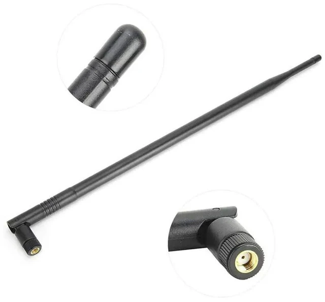 Alt view image 2 of 3 - AJMRTC 4 Pack 12DBI 2.4G/5G Dual Band High Gain WiFi Antenna, Long Range Omni Directional Wireless Antenna with RPSMA Connector, Replacement Antenna for WiFi Router, Network Card, Wireless Network