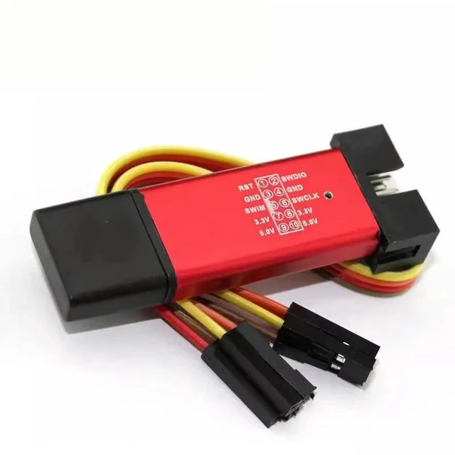 Alt view image 3 of 3 - AJMRTC ST-Link V2 Mini Programmer Debugger with Cover A41, USB In-Circuit Simulator Downloader for STM8 STM32 Microcontroller, SWD SWIM Interface, Support Online Debug & Flash Programming for STM Seri