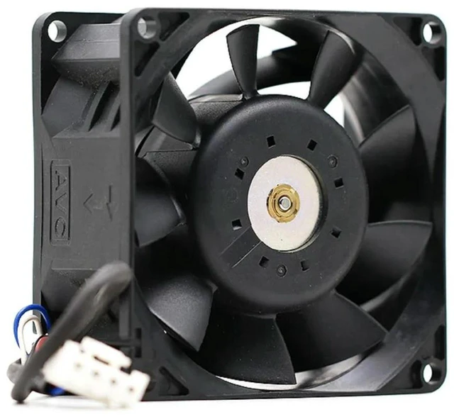 Alt view image 3 of 3 - AJMRTC 80x80x38mm High Speed Cooling Fan Replacement for AVC 2B08038B12S, 12V DC 3.84A 8CM Violent Fan, Dual Ball Bearing, Strong Airflow for Server Chassis Industrial Cabinet Cooling
