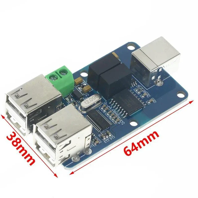 Alt view image 2 of 3 - AJMRTC 2500V USB Isolator Board, ADUM4160 ADUM3160 USB Isolation Module, USB Hub Isolator, Supports USB Signal Control & Data Transmission for Industrial Equipment Noise Isolation