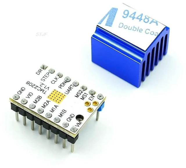 Alt view image 3 of 3 - AJMRTC TMC2208 Stepstick Stepper Motor Driver, Silent Mute Stepper Driver, 3D Printer Accessory, Compatible with SKR V1.3, Ramps 1.4 1.6 Control Board for 3D Printing Machine Motor Control