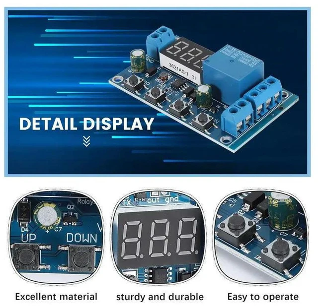 Alt view image 3 of 3 - AJMRTC DC 6-40V Charger Control Switch Module, Undervoltage Overvoltage Protection Board, Auto Cut Off Disconnect Controller for Battery Charging Discharge Protection and Power Supply Monitoring