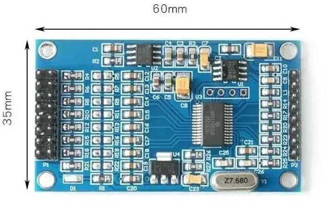 Main image of AJMRTC ADS1256 High Precision 24-bit 8 Channel ADC Module, Analog to Digital Converter Data Acquisition Board, ADS1256 AD Module for Industrial Signal Sampling, MCU Electronic Measurement Projects
