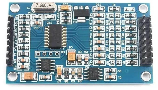 Alt view image 3 of 3 - AJMRTC ADS1256 High Precision 24-bit 8 Channel ADC Module, Analog to Digital Converter Data Acquisition Board, ADS1256 AD Module for Industrial Signal Sampling, MCU Electronic Measurement Projects