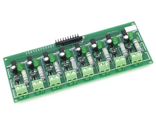Main image of AJMRTC 8 Channel Optocoupler Isolation Detection Module, AC 220V Input TTL Level Output 8CH Opto-Isolated Test Board, Isolated Signal Detector for MCU, PLC Processor Industrial Signal Acquisition