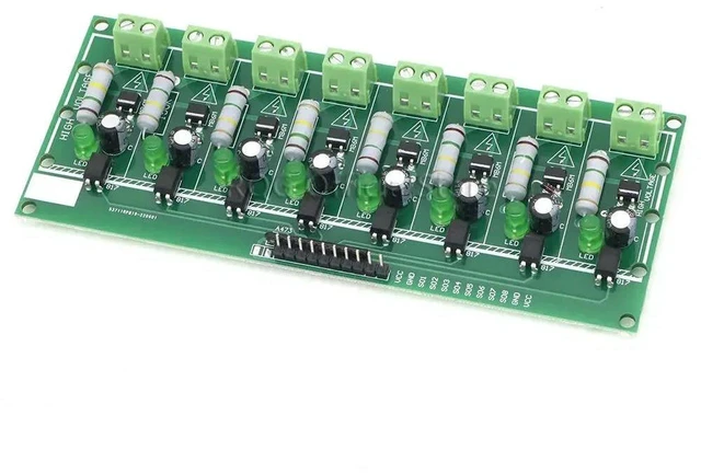 Alt view image 2 of 3 - AJMRTC 8 Channel Optocoupler Isolation Detection Module, AC 220V Input TTL Level Output 8CH Opto-Isolated Test Board, Isolated Signal Detector for MCU, PLC Processor Industrial Signal Acquisition
