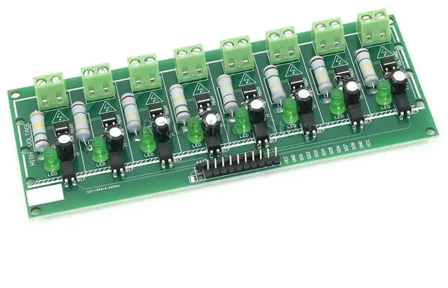 Alt view image 3 of 3 - AJMRTC 8 Channel Optocoupler Isolation Detection Module, AC 220V Input TTL Level Output 8CH Opto-Isolated Test Board, Isolated Signal Detector for MCU, PLC Processor Industrial Signal Acquisition