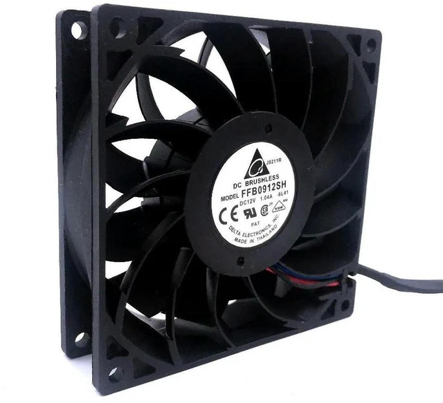 Main image of AJMRTC 1Pcs 9025 Cooling Fan 92×92×25mm FFB0912SH, DC 12V 1.04A Dual Ball Bearing High Speed Case Fan with Connector for Server, Cabinet, Industrial Equipment Cooling