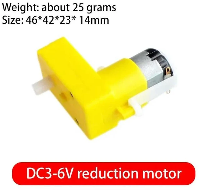 Alt view image 3 of 3 - AJMRTC DC3-6V TT Micro Gear Reduction Motor, L-Bend Shaft Type DC Gear Motor for Robot, Remote Control Car, Smart Car Model, DIY Robotic Engineering Projects