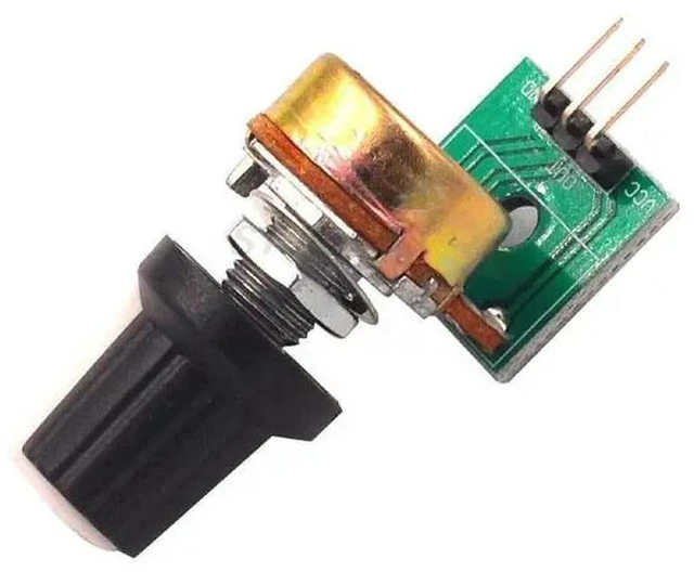 Main image of AJMRTC 10K Adjustable Potentiometer Module, 10K Variable Resistor Lap Potentiometer Breakout Board for Voltage Divider, LED Dimming, Arduino, Raspberry Pi and DIY Electronic Control Projects