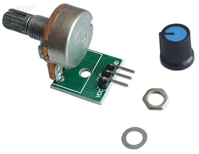 Alt view image 3 of 3 - AJMRTC 10K Adjustable Potentiometer Module, 10K Variable Resistor Lap Potentiometer Breakout Board for Voltage Divider, LED Dimming, Arduino, Raspberry Pi and DIY Electronic Control Projects