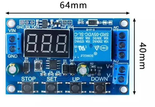 Alt view image 2 of 3 - AJMRTC DC 6-40V Charge Discharge Control Switch Module, Undervoltage Overvoltage Protection Board, Auto Cut Off Disconnect Controller for Battery Charging and Discharging Management
