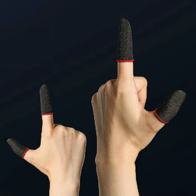 Alt view image 2 of 3 - AJMRTC 20Pcs Gaming Thumb Finger Sleeves, Sweatproof Waterproof Game Controller Finger Covers, Touch Screen Finger Cots for Mobile Gaming, Gamepad Operation, Sensitive Game Control