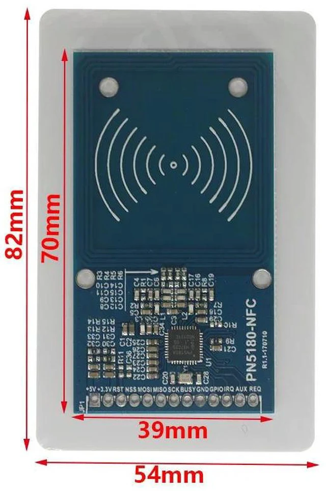 Alt view image 3 of 3 - AJMRTC PN5180 NFC RF Sensor 13.56MHz HF RFID Reader Writer, ISO15693 ICODE2 IC Card Read Write Module, Multi-Protocol NFC Frontend for Arduino Raspberry Pi Industrial Access Control Inventory System