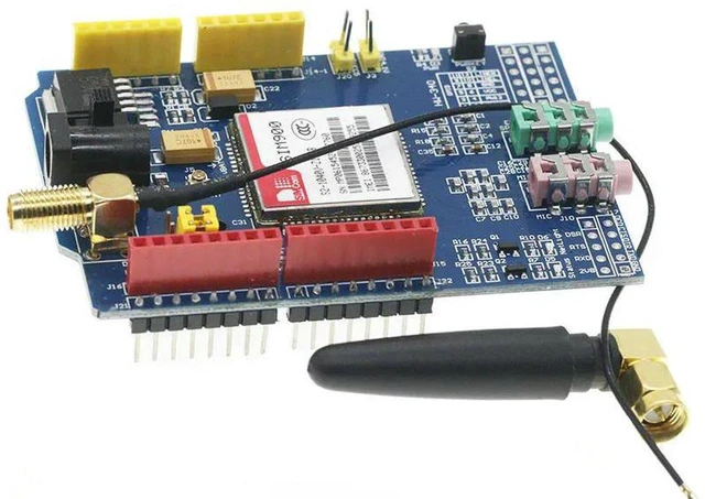 Main image of AJMRTC SIM900 GPRS GSM Shield Development Board, Quad-Band Wireless Module, SMS Data Transmission Expansion Board Compatible with Arduino, for IoT Remote Communication DIY Electronic Project