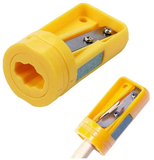 Alt view image 3 of 3 - AJMRTC 8 Pack Manual Carpenter Pencil Sharpener, Handheld Sharpening Tool for Flat Oval Carpenter Marking Pencils, Heavy Duty Manual Sharpener for Woodworking Construction Site Marking Pencils