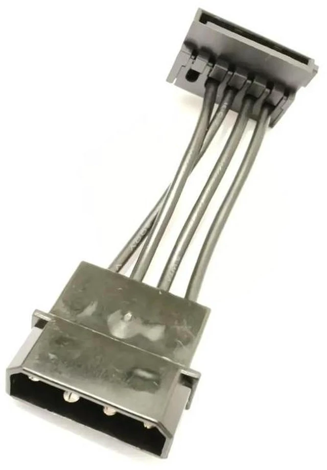 Main image of AJMRTC 4Pin IDE Molex to 15Pin SATA Power Cable, 5CM Short 18AWG Wire, IDE Molex to SATA Power Adapter Cord for HDD SSD Hard Disk Drive PC Server Internal Power Supply Connection
