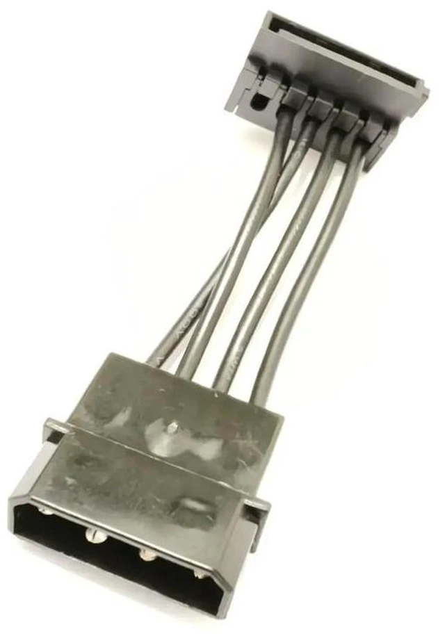 Alt view image 3 of 3 - AJMRTC 4Pin IDE Molex to 15Pin SATA Power Cable, 5CM Short 18AWG Wire, IDE Molex to SATA Power Adapter Cord for HDD SSD Hard Disk Drive PC Server Internal Power Supply Connection