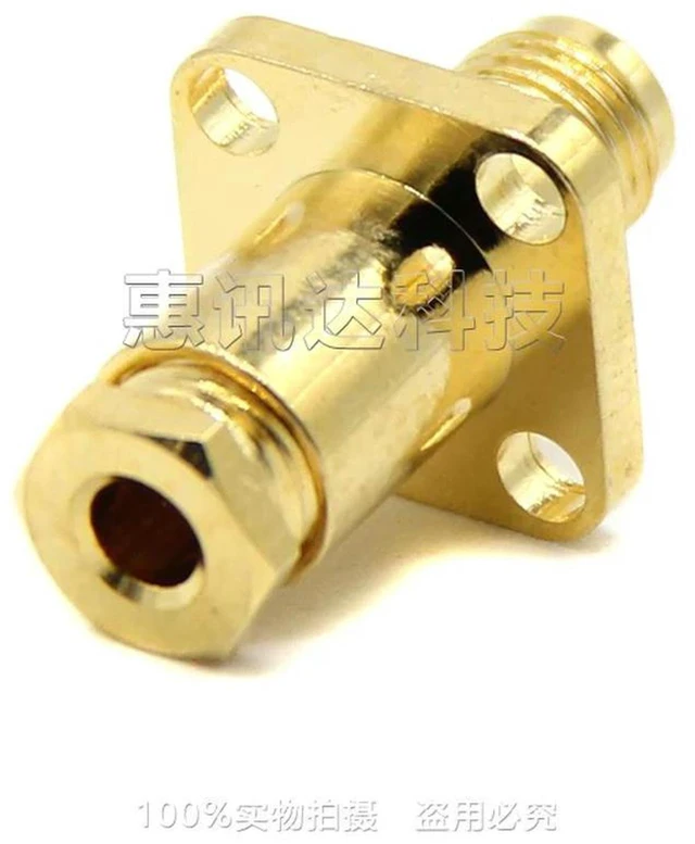 Alt view image 3 of 3 - AJMRTC SMA-KF3 SMA-KF-1.5 RF Connector, 4-Hole Flange Mount SMA Jack, Soldered for 50-1.5 Coaxial Cable, Panel Mount SMA Female Connector for RF Antenna Wireless Communication Project