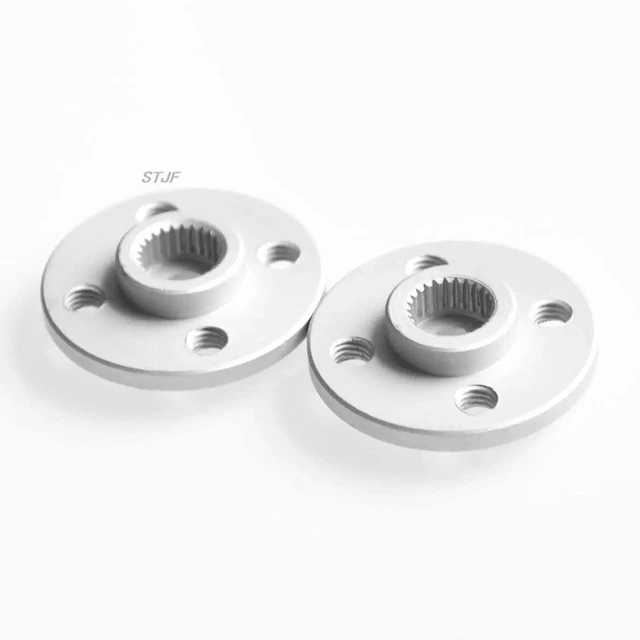 Alt view image 2 of 3 - AJMRTC 5PCS/LOT Aluminum 25T Round Servo Horn Disc Metal Servo Arm, 25 Tooth Servo Disc for MG995 MG996 ACE Servo Motor, Robot RC Mechanical Arm Replacement Accessories