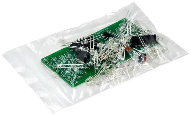 Alt view image 3 of 3 - AJMRTC 5V Electronic Hourglass DIY Soldering Kit, Funny Electronic Production Kit with LED Lights, Double Layer PCB Board 84*40mm, Electronic Learning Assembly Kit for Student Soldering Practice
