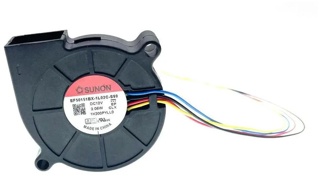 Alt view image 2 of 3 - AJMRTC 5015 3D Printer Blower Fan, 50x50x15mm DC12V 2.06W PWM 4-Wire Dual Ball Bearing Cooling Fan, Replacement EF50151BX-1L02C-S99 Turbo Fan for 3D Printer Hotend Heat Dissipation