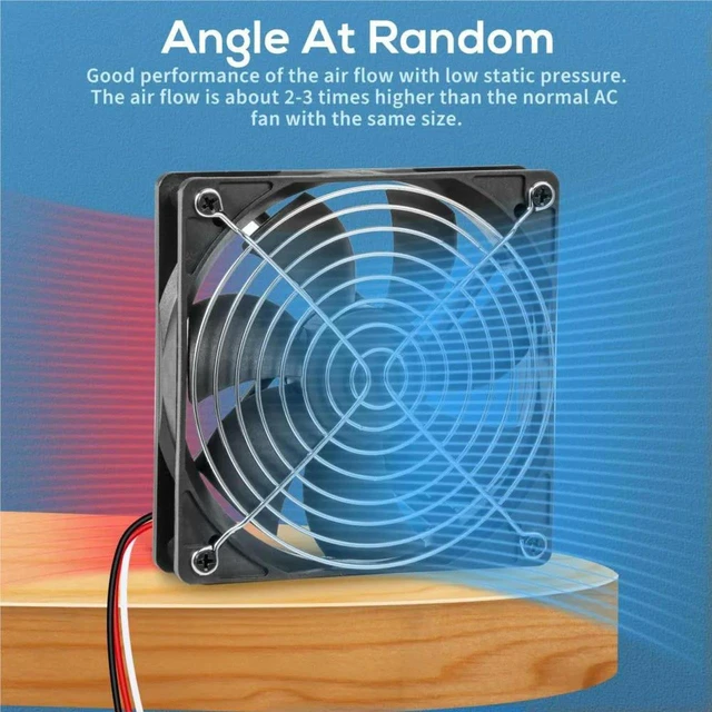 Alt view image 2 of 3 - AJMRTC 120mm x 25mm DC24V Cooling Fan, 3000RPM 108CFM Dual Ball Bearing Axial Fan, High Airflow Chassis Fan for Server, Welding Machine, Industrial Cabinet Heat Dissipation