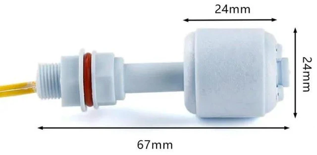 Main image of AJMRTC 52mm PP Horizontal Float Switch, Down Mount Liquid Water Level Sensor, Tank Water Level Controller, for Water Pump Aquarium Liquid Level Detection