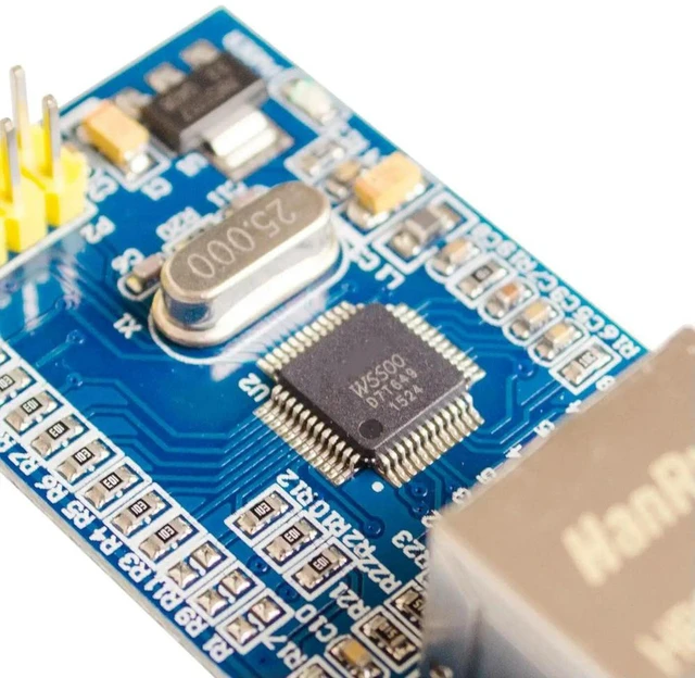 Alt view image 3 of 3 - AJMRTC W5500 Ethernet Network Module, Hardware TCP/IP Protocol Stack, SPI Interface, Upgrade Replacement for W5100, for 51 STM32 Microcontroller, Embedded Web Server IoT Network Communication Projects