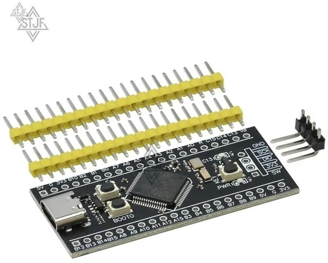Alt view image 2 of 3 - AJMRTC STM32F401RCT6 STM32F401CCU6 Core System Board, MicroPython Supported STM32 Development Board, ARM Cortex-M4 Microcontroller Module for Embedded Programming DIY Electronic Maker Projects