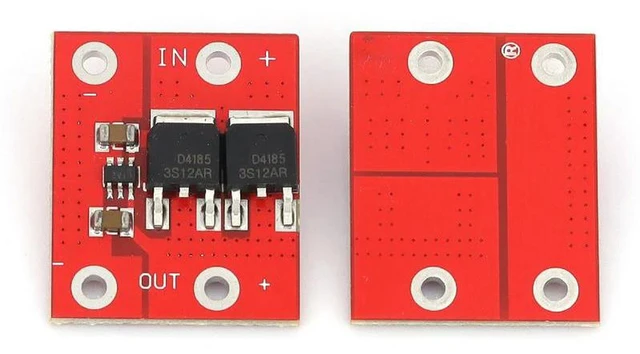 Alt view image 3 of 3 - AJMRTC 15A Ideal Diode Module, DC3-28V Low Dropout Virtual Diode, Anti-Reverse Current & Reverse Irrigation Protection Board for Solar Panel Charging, Battery Anti-Backflow Protection DIY Power Projec