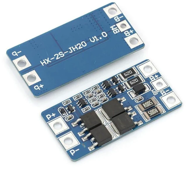 Alt view image 3 of 3 - AJMRTC 2S 10A 7.4V Lithium Battery Protection Board, 8.4V BMS with Balance Function, Overcharge Over Discharge Overcurrent Short Circuit Protection, Stlxy 2S Li-ion Battery Management Module