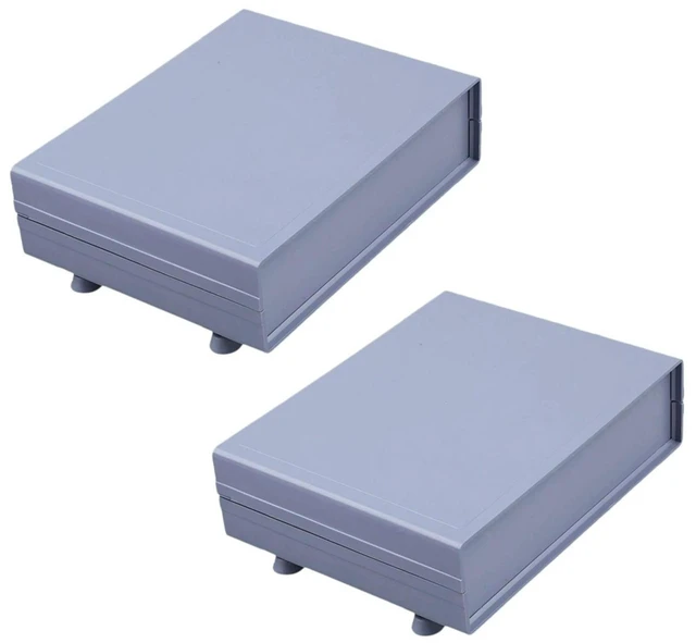 Alt view image 2 of 3 - AJMRTC 2Pcs Plastic Electrical Enclosure Junction Box Case, Light Grey Project Box 152x120x42mm, Waterproof Dustproof ABS Electronic Housing for DIY Circuit Board, Instrument, Cable Wiring Protection